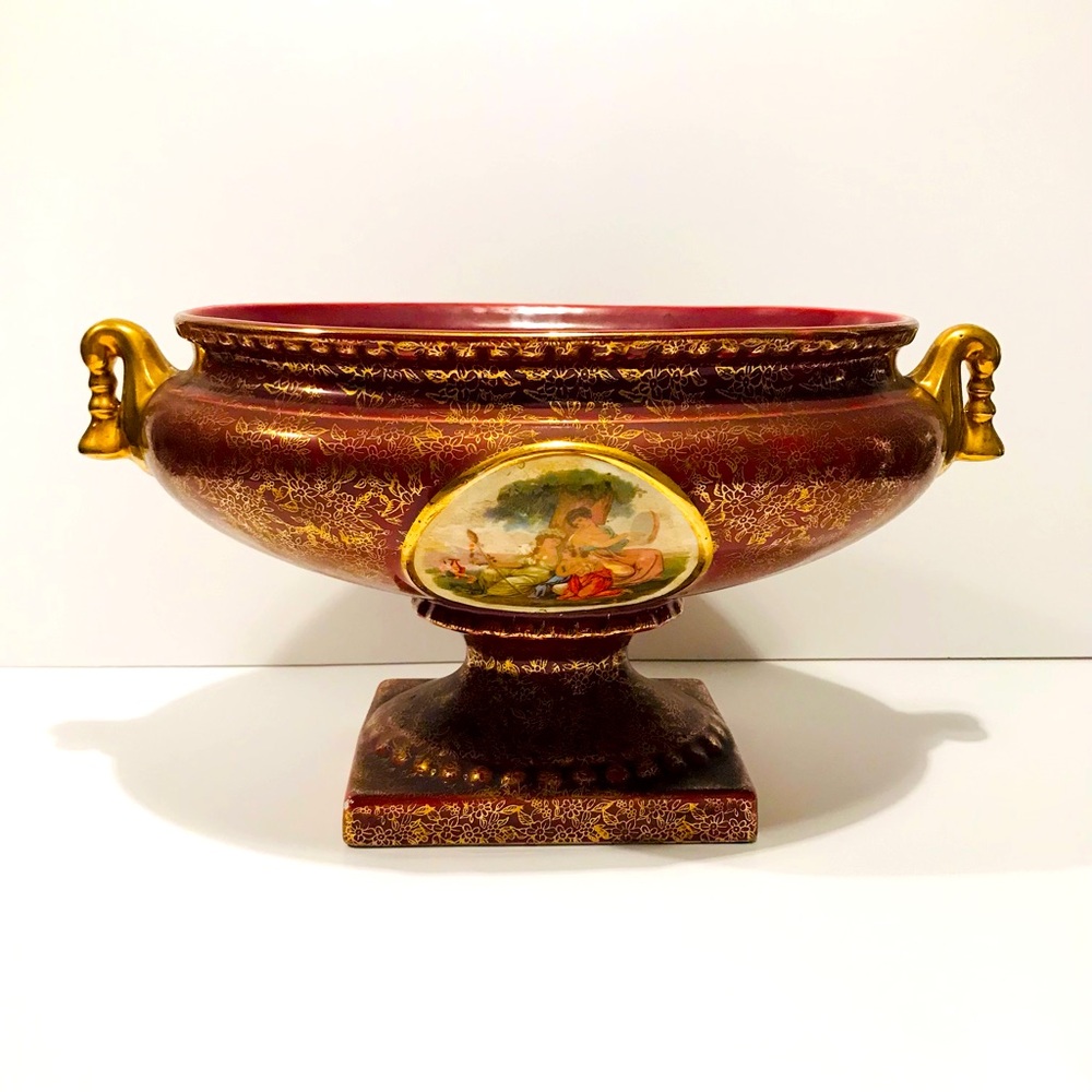 Vtg Porcelain Centrepiece Sienna Bowl/Vase Empire Ware England 1181.
